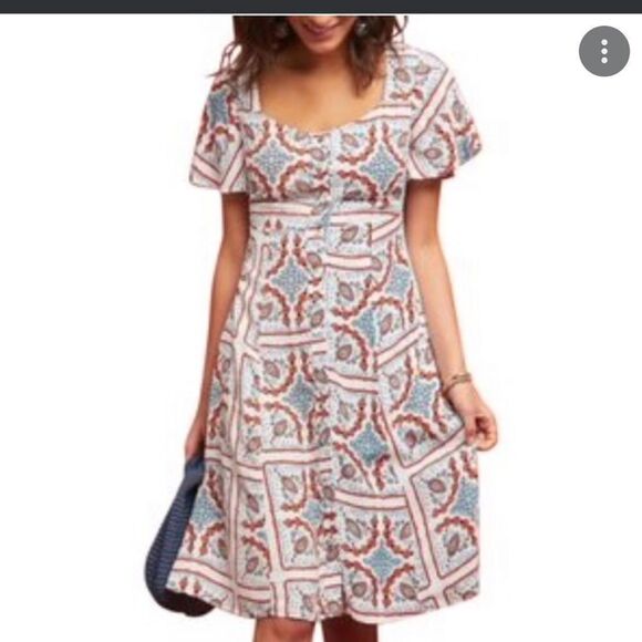 Maeve Anthropology praslin lion button down dress O midi dress - Picture 3 of 11